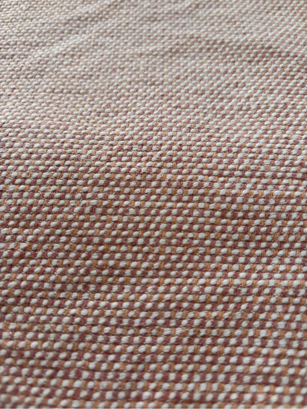 NWOT Piscatextil Portugal Premium Woven Cotton Throw Blanket Peach Cream